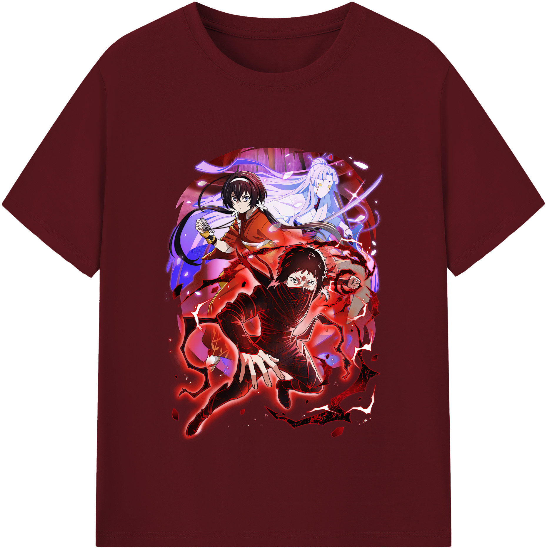 （画像用） 文豪ストレイドッグス Bungo Stray Dogs 綿100％半袖Tシャツ（フロントプリント）